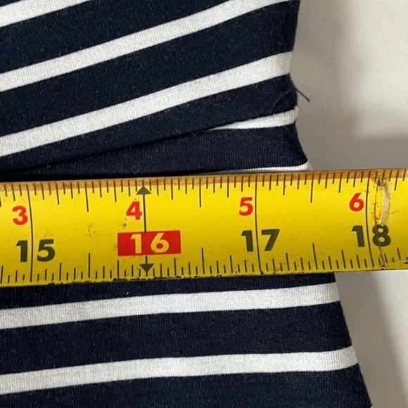 Navy and White Banana Republic Striped Dress. Size 14 - Picture 11 of 13